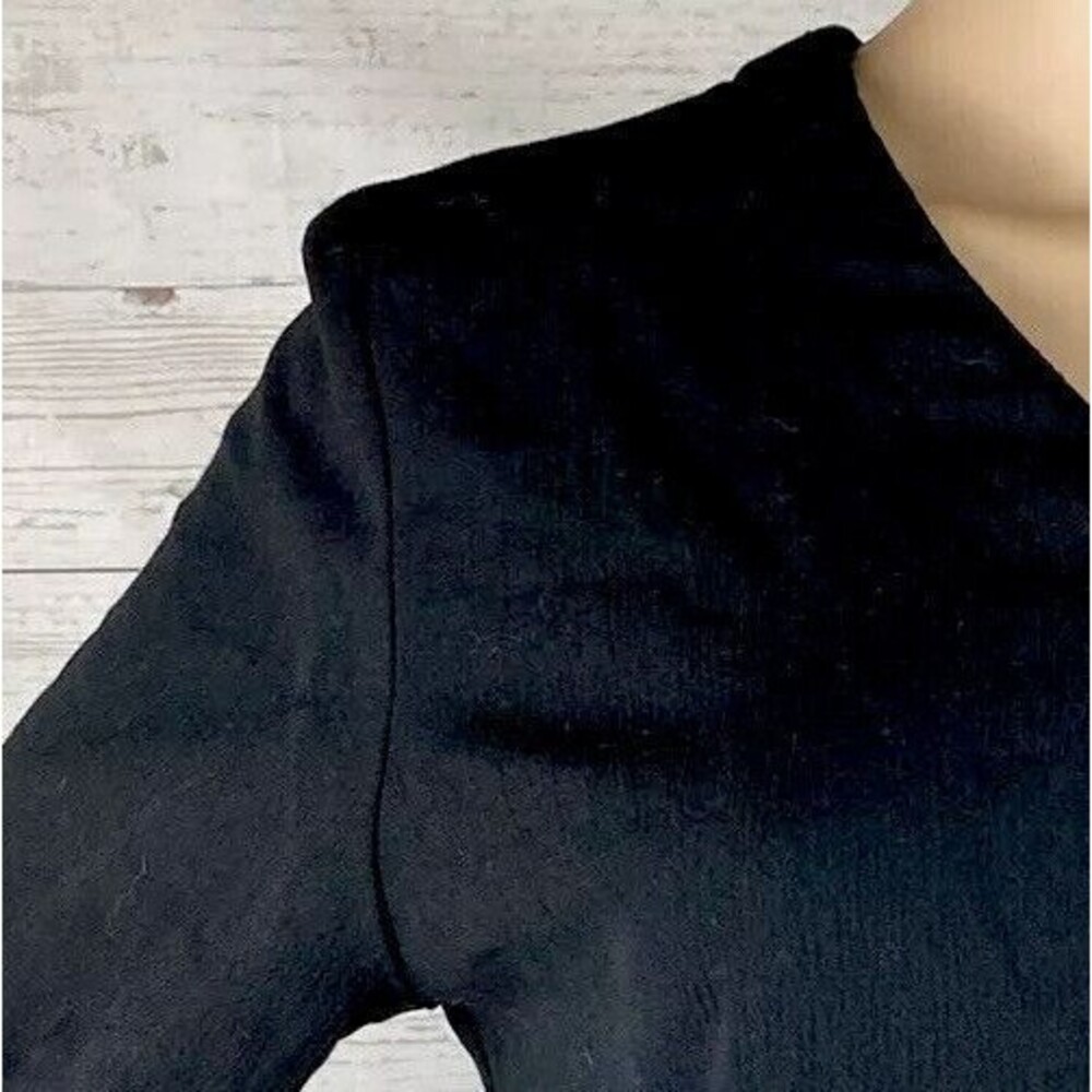 Pendleton Button Down Shirt Solid Black Polyester… - image 3